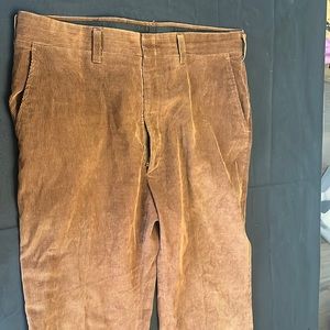 Stylish corduroy brown pants flare bottom